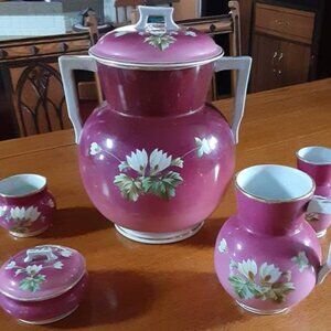 Beautiful 5 Antique Piece Matching/Signed Antique China Set